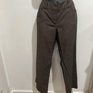 New York & Company work pants, brown, size 2 hemmed for 5'1